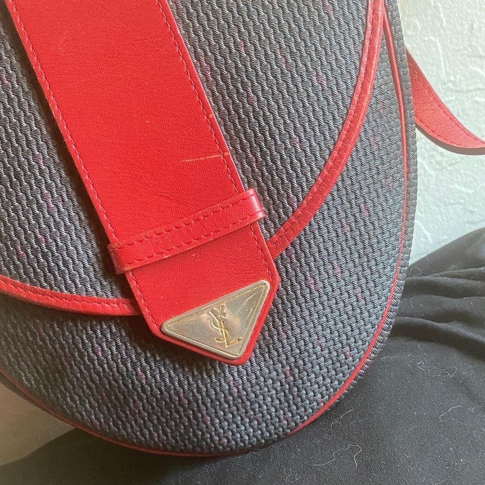 Yves Saint Laurent Red and Black Crossbody Bag